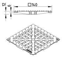 ABDECKUNG eckig ohne Verschraubung - V2A