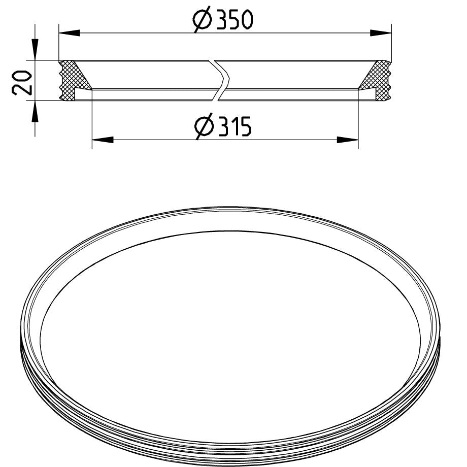 NBR DICHTUNGSRING schwarz/gelb - Ø 40-315mm