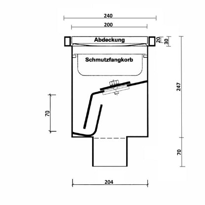 EINTEILIGER DOPPELLABYRINTH-BODENABLAUF BA 200 SDL