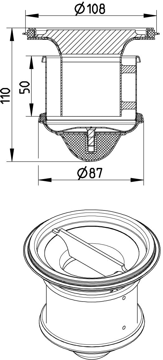 GERUCHSVERSCHLUSS Brandschutz - V4A