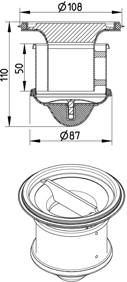GERUCHSVERSCHLUSS Brandschutz - V4A
