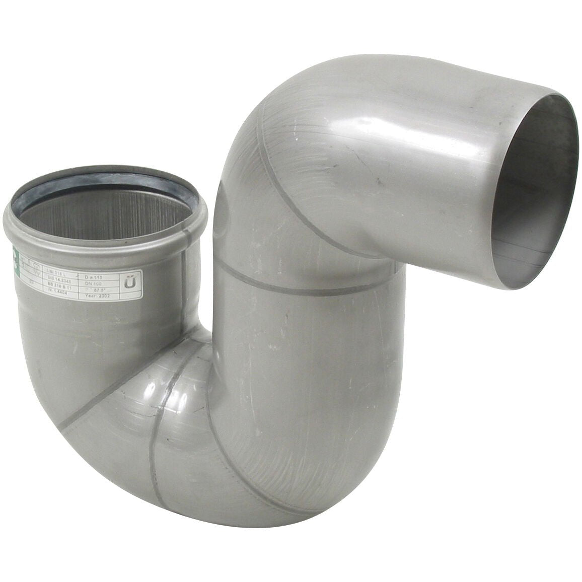 P-Siphon 87,5° - Ø110 mm - V4A