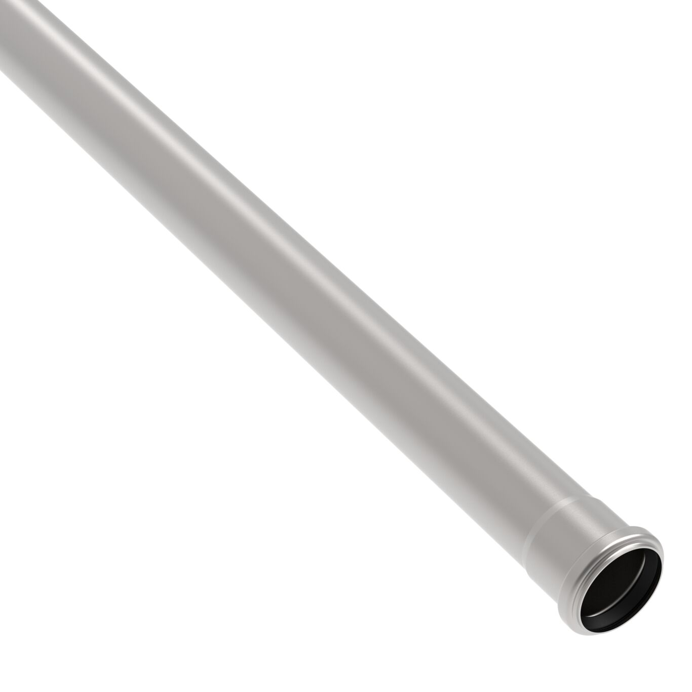 GERADES ROHR mit Muffe - L=750mm - Ø50mm - V2A