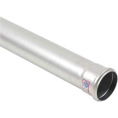 GERADES ROHR mit Muffe - L=4000mm - Ø75mm - V2A