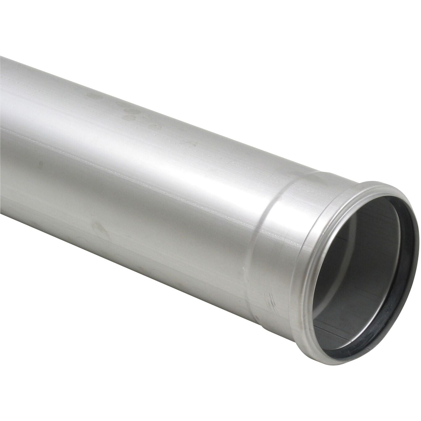 GERADES ROHR mit Muffe - L=4000mm - Ø125mm - V4A