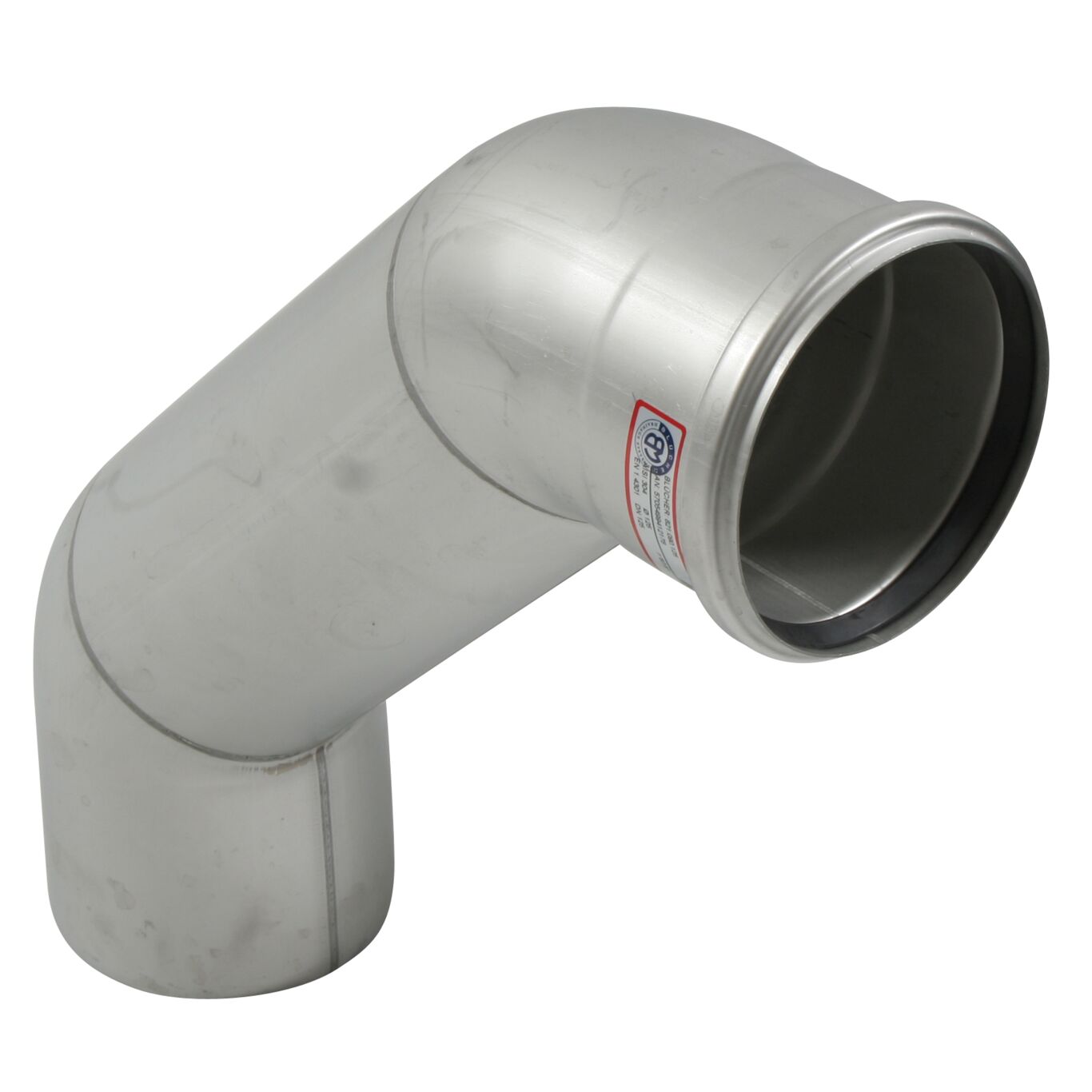 BOGEN LANG 87,5° - Ø125mm, 250mm - V2A