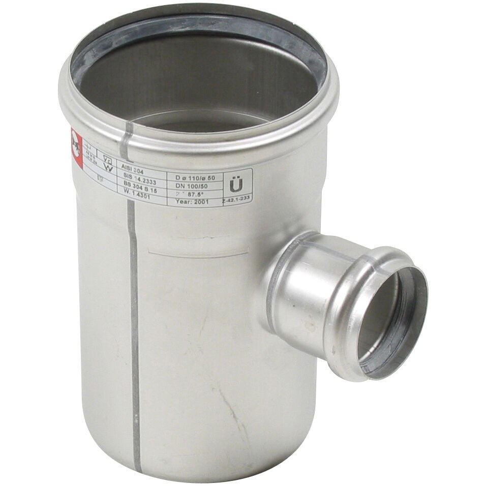 ABZWEIG 87,5° - Ø110mm - Ø50mm - V2A