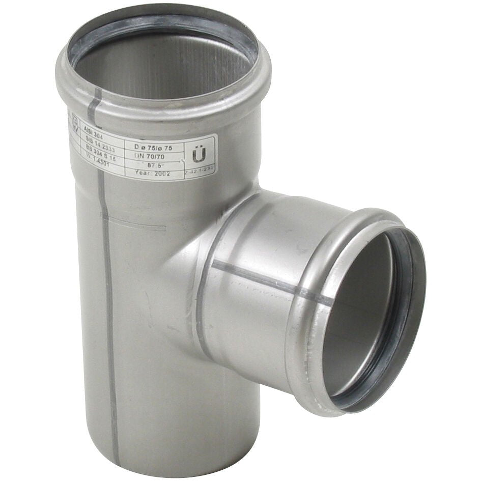 ABZWEIG 87,5° - Ø75mm - V2A