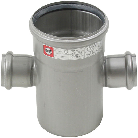 DOPPELABZWEIG 87,5° - Ø110mm - Ø50mm - V2A