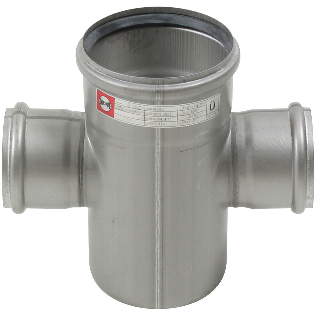 DOPPELABZWEIG 87,5° - Ø110mm - Ø75mm - V2A