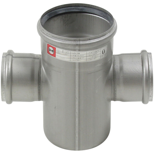 DOPPELABZWEIG 87,5° - Ø110mm - Ø75mm - V2A