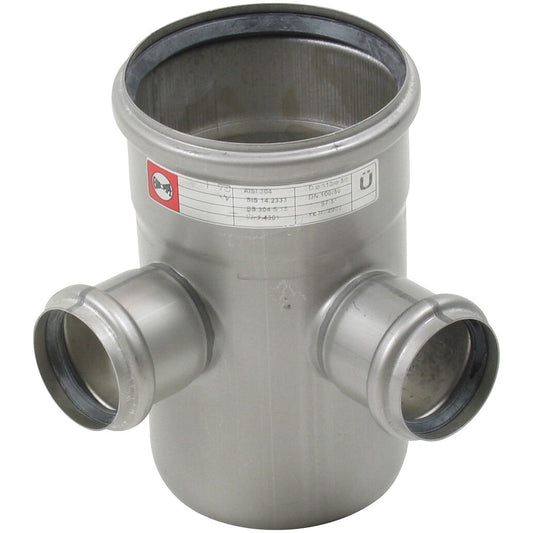 DOPPELABZWEIG 87,5° - Ø110mm - Ø50mm - V2A