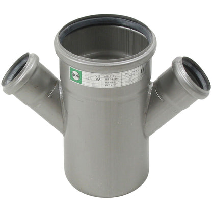 DOPPELABZWEIG 45° - Ø110mm - Ø50mm - V4A