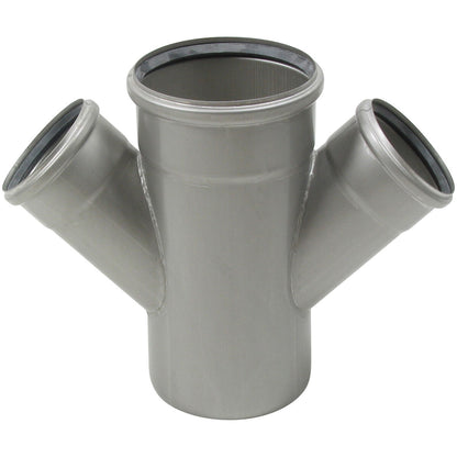 DOPPELABZWEIG 45° - Ø110mm - Ø75mm - V4A