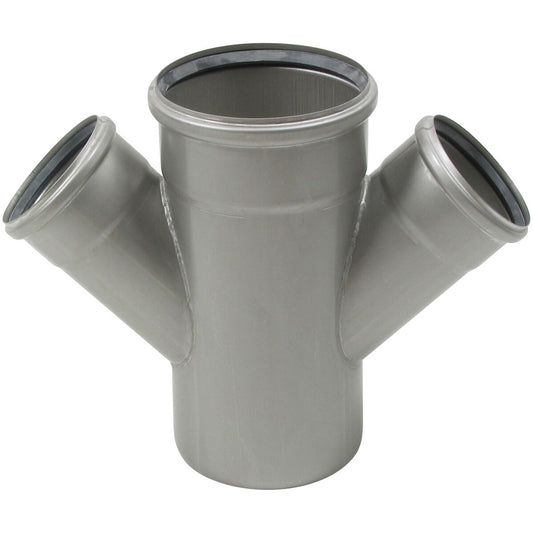 DOPPELABZWEIG 45° - Ø110mm - Ø75mm - V4A