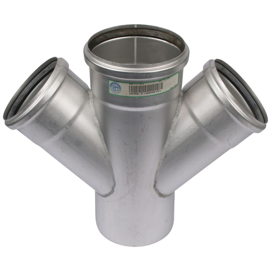 DOPPELABZWEIG 45° - Ø125mm - Ø110mm - V4A