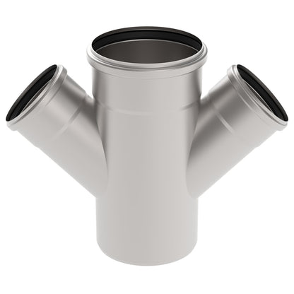 DOPPELABZWEIG 45° - Ø160mm - Ø110mm - V4A