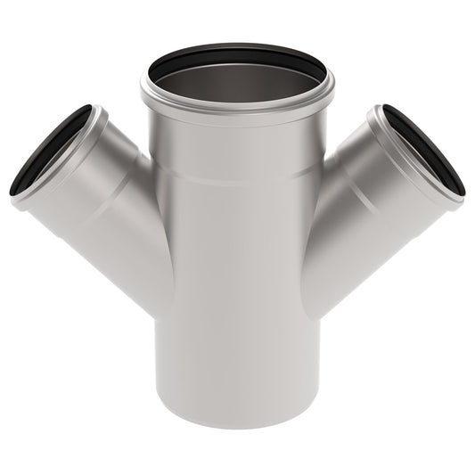 DOPPELABZWEIG 45° - Ø160mm - Ø110mm - V4A