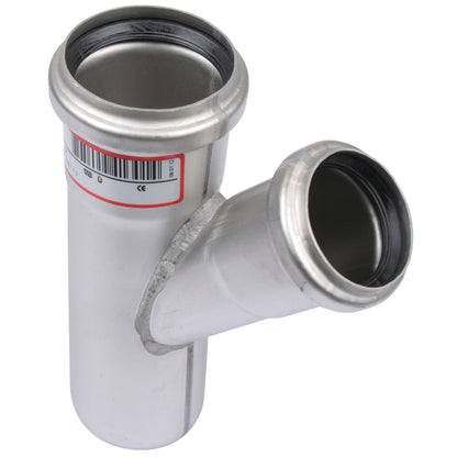 ABZWEIG SCHRÄG 45° - Ø50mm - Ø40mm - V2A