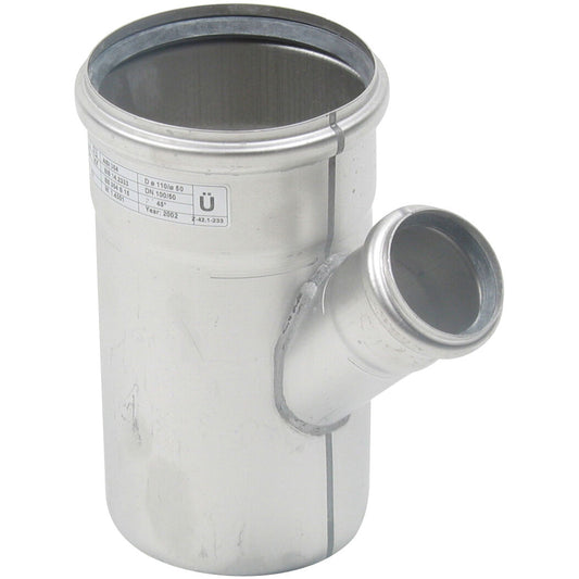 ABZWEIG SCHRÄG 45° - Ø110mm - Ø50mm - V2A