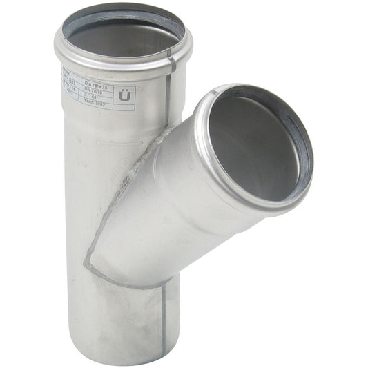 ABZWEIG SCHRÄG 45° - Ø75mm - V4A