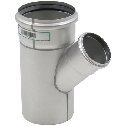 ABZWEIG SCHRÄG 45° - Ø125mm - Ø75mm - V2A