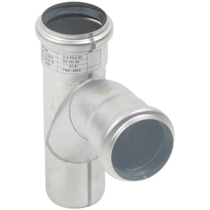 ABZWEIG GEBOGEN 87,5° - Ø50mm - V2A
