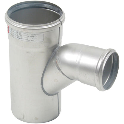 ABZWEIG GEBOGEN 87,5° - Ø110mm - Ø75mm - V2A