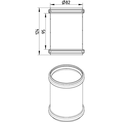 SCHIEBEMUFFE - Ø82mm - V4A