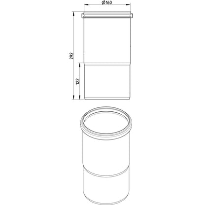 DEHNUNGSMUFFE - Ø160mm - V4A