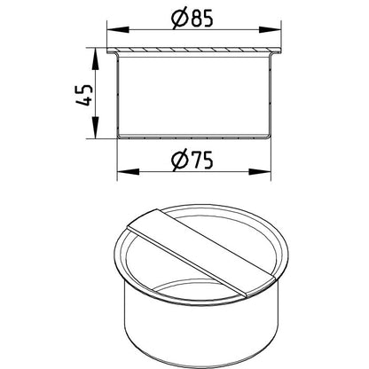 VERSCHLUSSSTOPFEN - Ø75mm - V4A