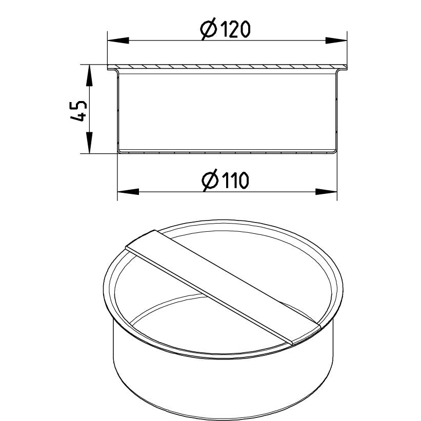 VERSCHLUSSSTOPFEN - Ø110mm - V4A