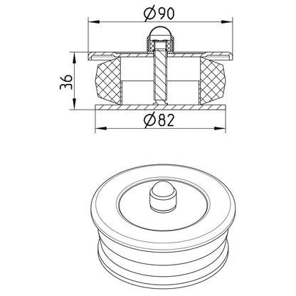 VERSCHLUSSSTOPFEN - Ø82mm - V4A