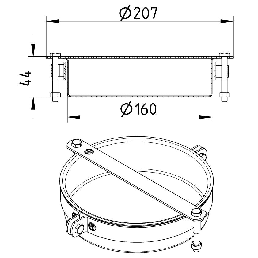 VERSCHLUSSSTOPFEN - Ø160mm - V4A