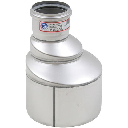 ÜBERGANG EXZENTRISCH - Ø75mm bis Ø160mm - V2A