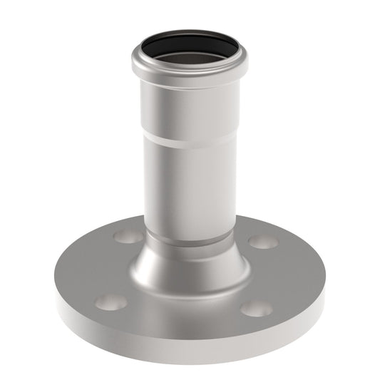 DIN-FLANSCH ADAPTER MIT MUFFE - Ø40mm - V4A