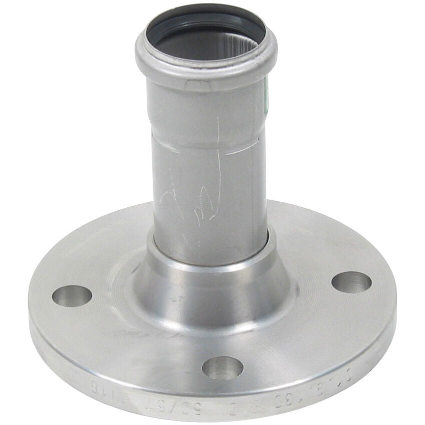 DIN-FLANSCH ADAPTER MIT MUFFE - Ø50mm - V4A