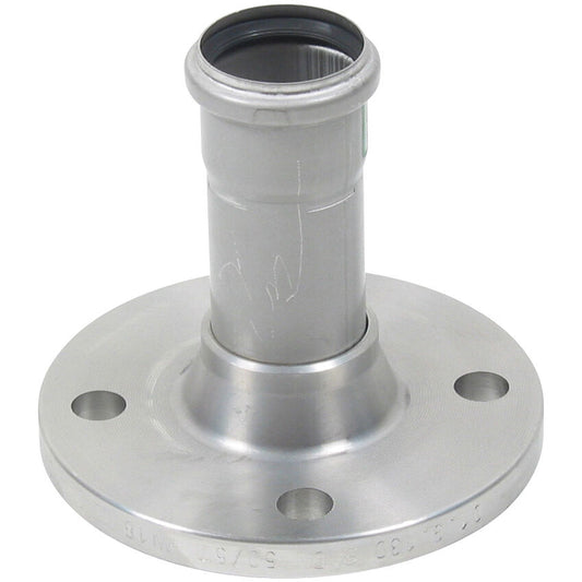 DIN-FLANSCH ADAPTER MIT MUFFE - Ø50mm - V4A